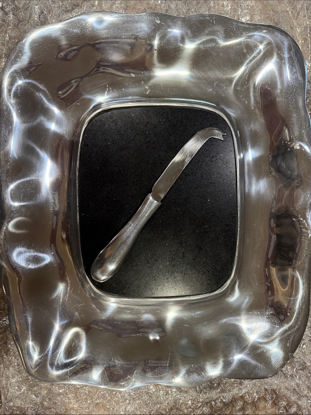 Lenox Silver Rectangular Cheeseboard and Knife
